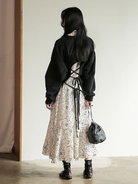 「韓国スタイル」｜UNE MANSIONさん（レディース・159cm）の冬コーディネート