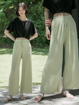 「韓国スタイル」｜UNE MANSIONさん（レディース・170cm）の夏コーディネート