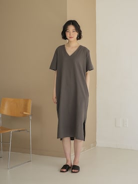 「夏ワンピース」｜UNE MANSIONさん（レディース・170cm）の夏コーディネート