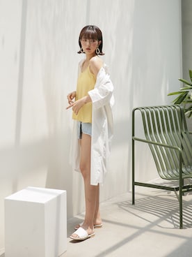 「UNE MANSION（ユヌマンション）のアイテム（キャミソール）」を使った、UNE MANSIONさん（レディース・168cm）の夏コーディネート