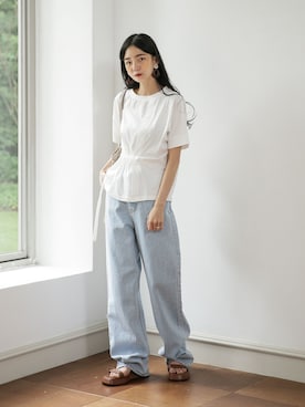 「韓国通販」｜UNE MANSIONさん（レディース・159cm）の夏コーディネート