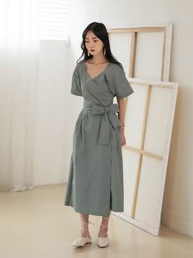 「ワンポイント」｜UNE MANSIONさん（レディース・159cm）の夏コーディネート