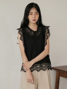 「UNE MANSION（ユヌマンション）のアイテム（タンクトップ）」を使った、UNE MANSIONさん（レディース・159cm）の夏コーディネート
