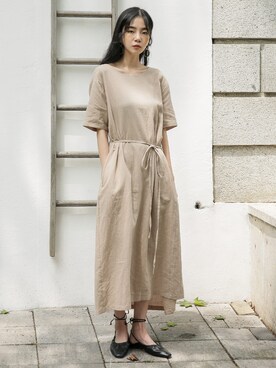 「アイテム（ピアス（両耳用）、グレー系）」を使った、UNE MANSIONさん（レディース・159cm）の夏コーディネート