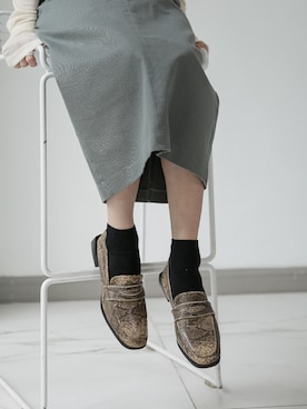 「アイテム（ローファー、その他）」を使った、UNE MANSIONさん（レディース・159cm）の夏コーディネート