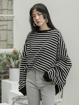 「韓国スタイル」｜UNE MANSIONさん（レディース・159cm）の秋コーディネート