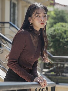 「韓国スタイル」｜UNE MANSIONさん（レディース・159cm）の秋コーディネート