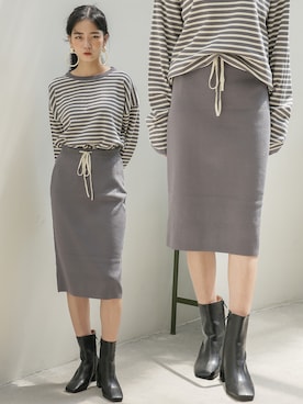 「韓国スタイル」｜UNE MANSIONさん（レディース・159cm）の秋コーディネート