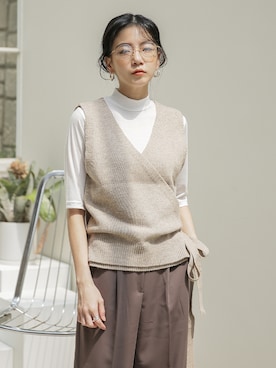 「韓国ファッション」｜UNE MANSIONさん（レディース・159cm）の秋コーディネート