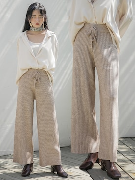 「韓国スタイル」｜UNE MANSIONさん（レディース・159cm）の秋コーディネート