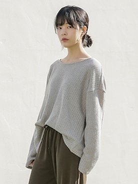 「メッシュニット」｜UNE MANSIONさん（レディース・159cm）の秋コーディネート