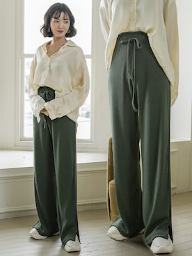 「韓国スタイル」｜UNE MANSIONさん（レディース・159cm）の秋コーディネート