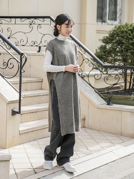 「韓国スタイル」｜UNE MANSIONさん（レディース・159cm）の秋コーディネート