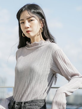 「韓国スタイル」｜UNE MANSIONさん（レディース・159cm）の秋コーディネート