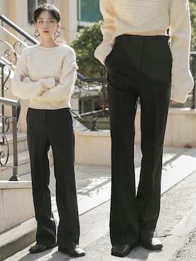 「韓国スタイル」｜UNE MANSIONさん（レディース・159cm）の秋コーディネート