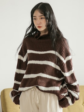 「ルーズフィット」｜UNE MANSIONさん（レディース・159cm）の冬コーディネート