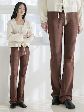 「韓国スタイル」｜UNE MANSIONさん（レディース・159cm）の冬コーディネート