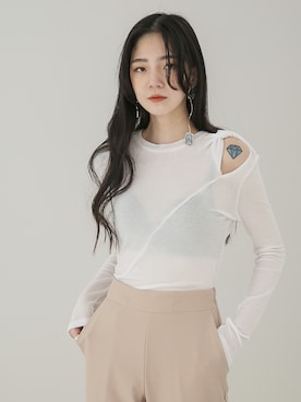 「韓国スタイル」｜UNE MANSIONさん（レディース・159cm）の冬コーディネート