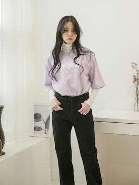「韓国スタイル」｜UNE MANSIONさん（レディース・159cm）の冬コーディネート