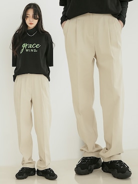 「韓国スタイル」｜UNE MANSIONさん（レディース・159cm）の冬コーディネート