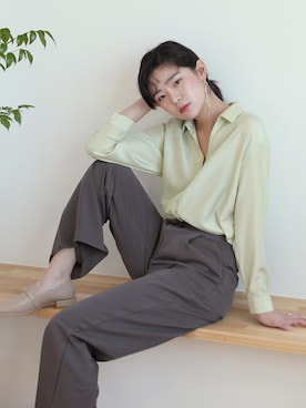 「韓国スタイル」｜UNE MANSIONさん（レディース・168cm）の冬コーディネート