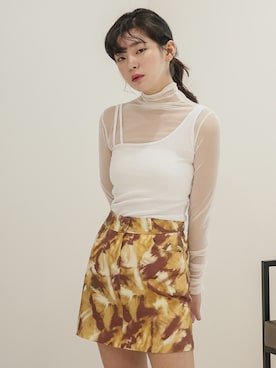 「UNE MANSION（ユヌマンション）のアイテム（キャミソール）」を使った、UNE MANSIONさん（レディース・168cm）の冬コーディネート