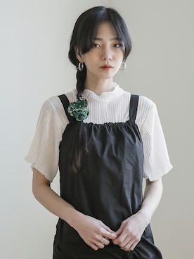 「韓国スタイル」｜UNE MANSIONさん（レディース・159cm）の冬コーディネート
