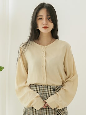 「アシンメトリー」｜UNE MANSIONさん（レディース・159cm）の春コーディネート