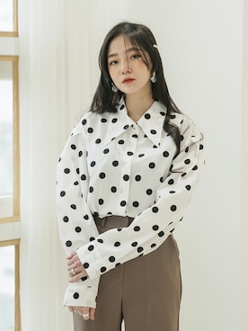 「韓国スタイル」｜UNE MANSIONさん（レディース・159cm）の春コーディネート