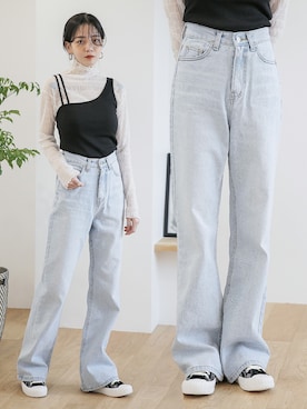 「韓国ファッション」｜UNE MANSIONさん（レディース・159cm）の春コーディネート