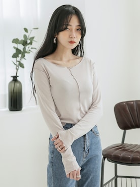 「韓国スタイル」｜UNE MANSIONさん（レディース・159cm）の春コーディネート