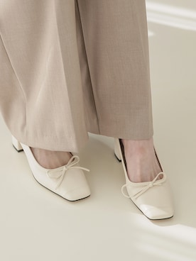 「韓国スタイル」｜「アイテム（パンプス）」を使った、UNE MANSIONさん（レディース・159cm）の春コーディネート