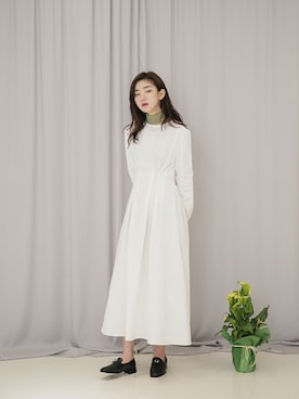 「韓国コーデ」｜「アイテム（シャツワンピース）」を使った、UNE MANSIONさん（レディース・168cm）の春コーディネート