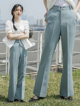 「韓国スタイル」｜UNE MANSIONさん（レディース・159cm）の春コーディネート