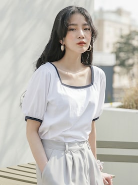 「韓国スタイル」｜UNE MANSIONさん（レディース・159cm）の春コーディネート