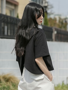 「韓国スタイル」｜UNE MANSIONさん（レディース・159cm）の春コーディネート