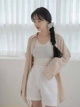 「UNE MANSION（ユヌマンション）のアイテム（キャミソール）」を使った、UNE MANSIONさん（レディース・169cm）の夏コーディネート