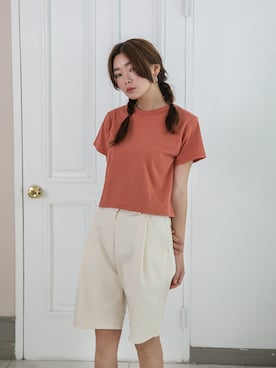 「韓国好きな人と繋がりたい」｜UNE MANSIONさん（レディース・159cm）の夏コーディネート