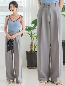 「UNE MANSION（ユヌマンション）のアイテム（キャミソール）」を使った、UNE MANSIONさん（レディース・159cm）の夏コーディネート