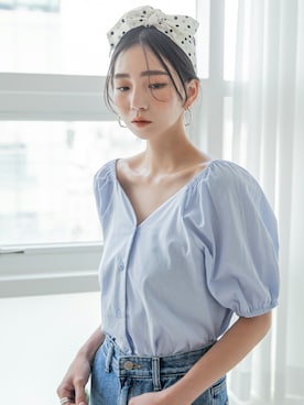 「韓国スタイル」｜UNE MANSIONさん（レディース・159cm）の夏コーディネート