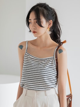 「韓国スタイル」｜UNE MANSIONさん（レディース・159cm）の夏コーディネート