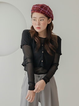 「韓国スタイル」｜UNE MANSIONさん（レディース・168cm）の秋コーディネート