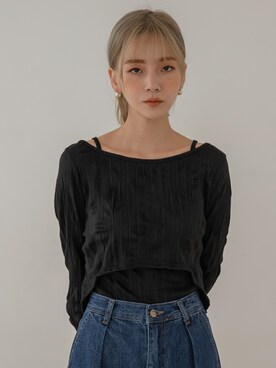 「韓国スタイル」｜UNE MANSIONさん（レディース・159cm）の秋コーディネート