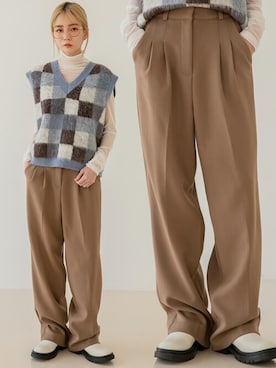 「韓国スタイル」｜UNE MANSIONさん（レディース・159cm）の秋コーディネート