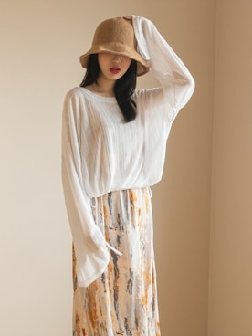 「韓国ファッション」｜UNE MANSIONさん（レディース・159cm）の春コーディネート