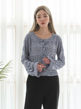 「シャーリング」｜UNE MANSIONさん（レディース・159cm）の春コーディネート