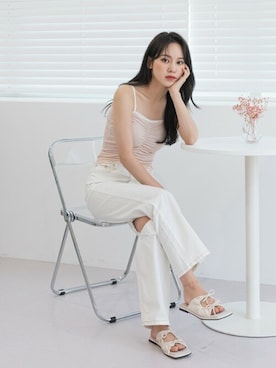 「UNE MANSION（ユヌマンション）のアイテム（キャミソール）」を使った、UNE MANSIONさん（レディース・159cm）の夏コーディネート