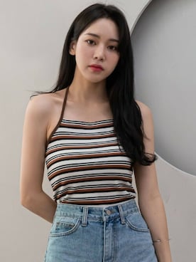 「UNE MANSION（ユヌマンション）のアイテム（キャミソール）」を使った、UNE MANSIONさん（レディース・159cm）の夏コーディネート