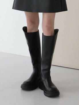 「leather」｜UNE MANSIONさん（レディース・159cm）の秋コーディネート