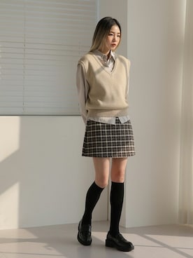 「靴」｜UNE MANSIONさん（レディース・159cm）の冬コーディネート